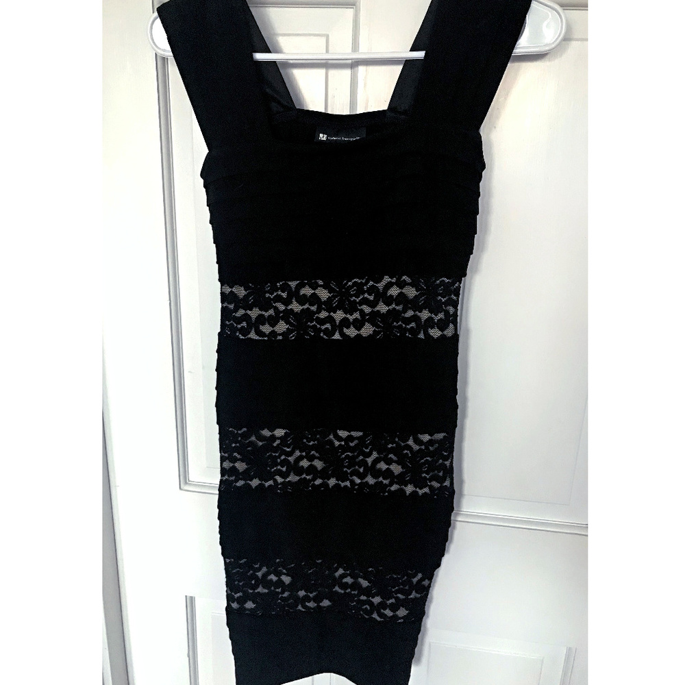 Valerie Bertinelli Black Lace Cocktail Dress